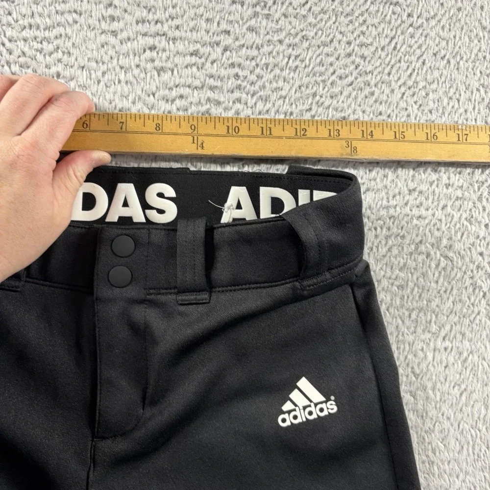 Adidas‎ Baseball Pants Black Youth Small Triple Stripe Reinforced Knee